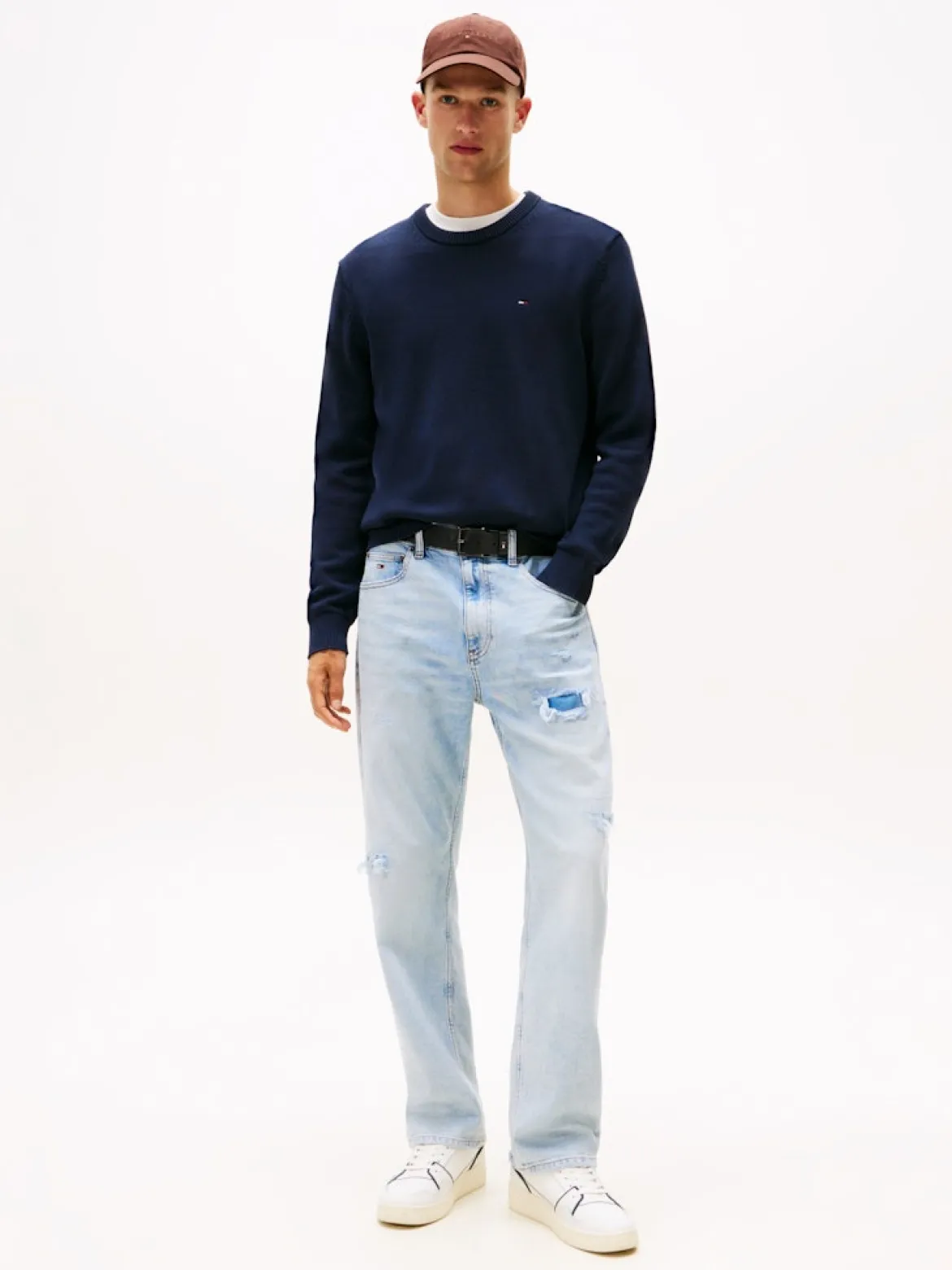 Tommy Jeans miesten neulepusero Essential Sweater, tummansininen