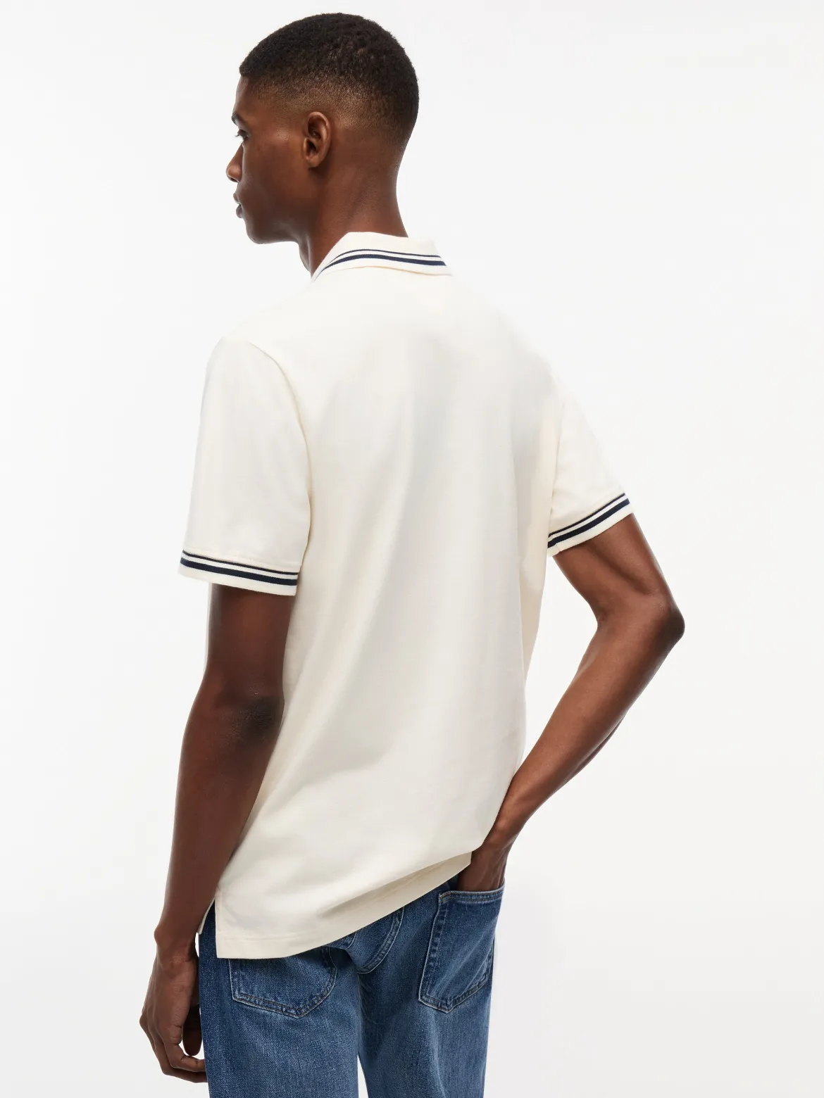 Tommy Jeans miesten Pikeepaita Regular Tipped Polo, kerma