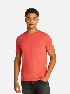 Tommy Jeans Miesten T-paita, SLIM JASPE TEE Oranssi
