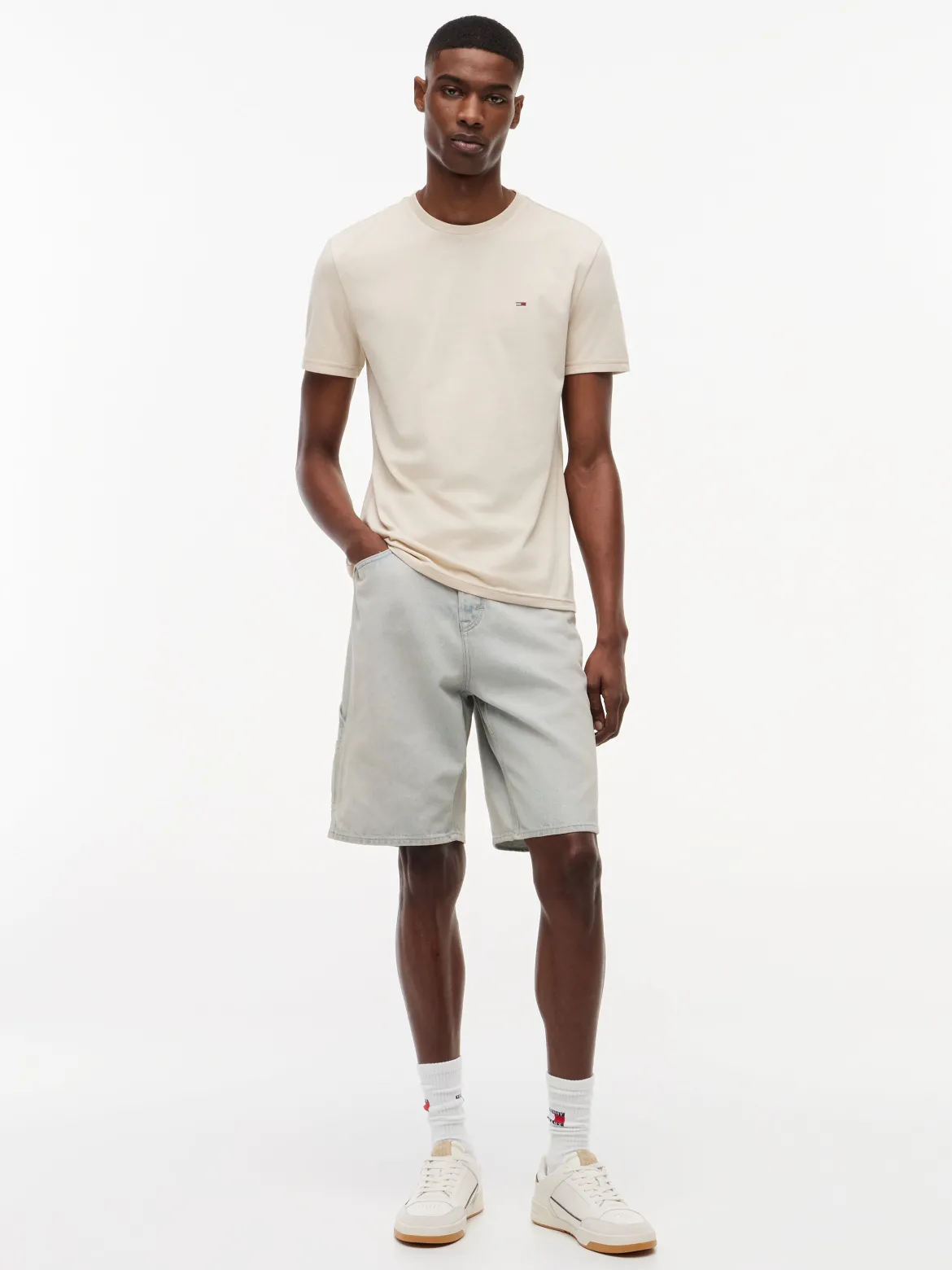 Tommy Jeans miesten t-paita Xslim Jaspe Htr Tee, kerma