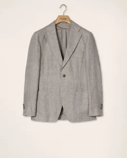 Turo irtotakki Bilbao HL Modern Fit Linen Jacket, ruskea