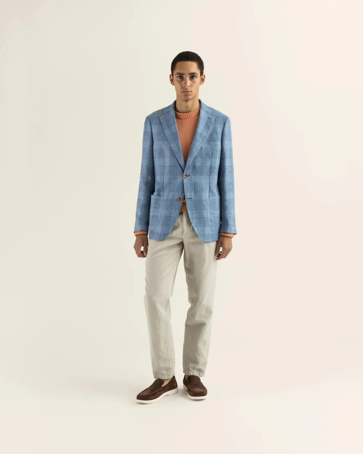 Turo miesten bleiseri Buffalo Half-Lined MF Jacket Marzotto, vaaleansininen