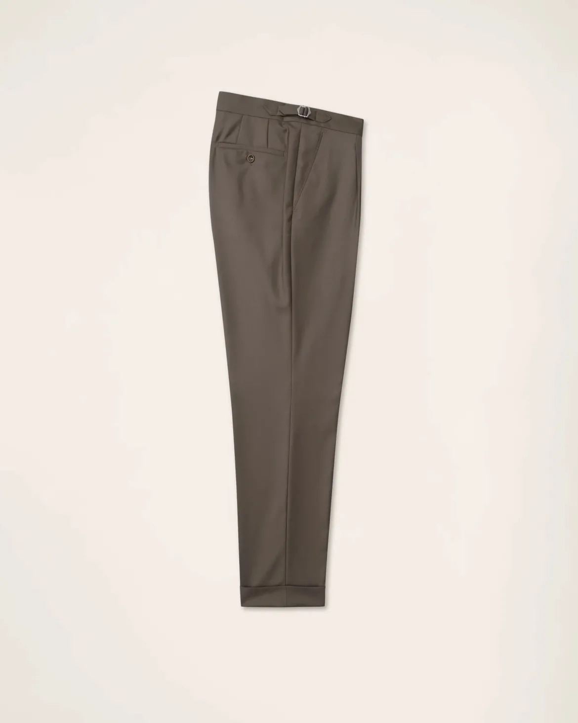 Turo puvunhousut Hanko 3 Pleated Trousers Vitale, ruskea