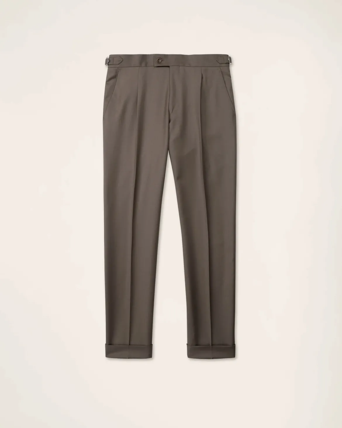 Turo puvunhousut Hanko 3 Pleated Trousers Vitale, ruskea
