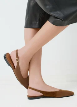 Vagabond naisten ballerinat Delia Suede, konjakinruskea