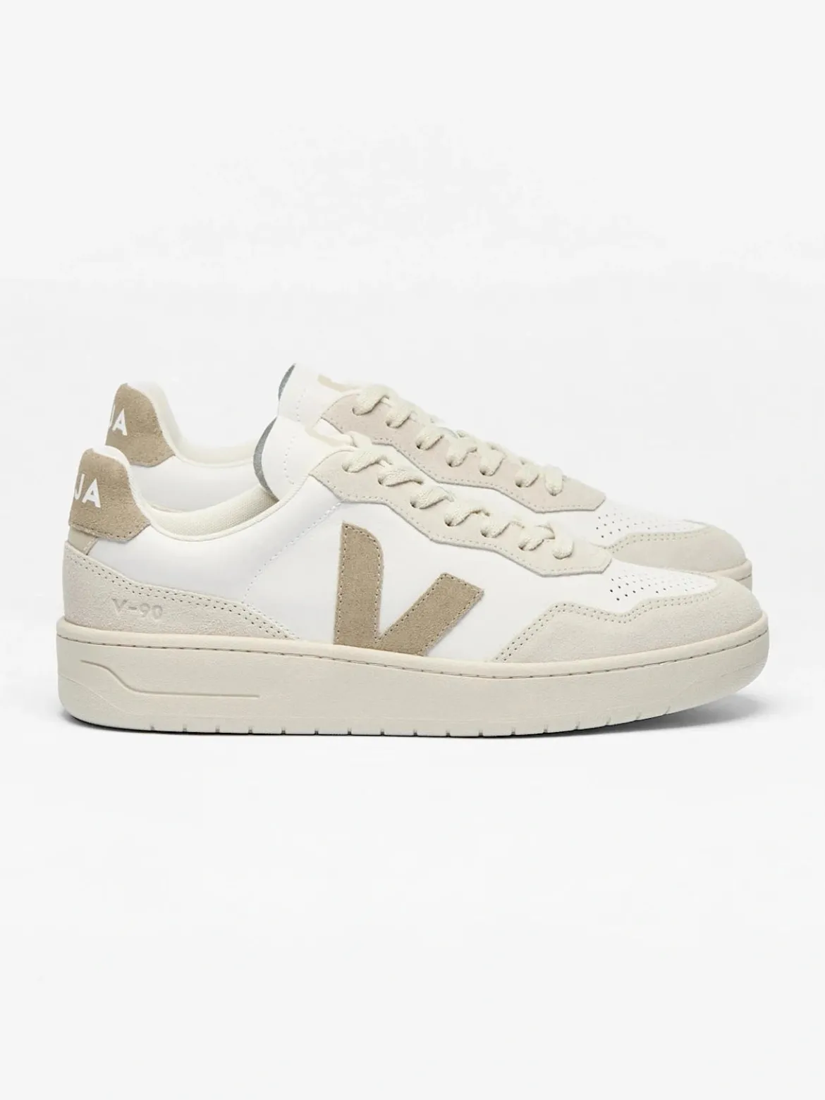 Veja miesten tennarit V-90 Sneaker White Taupe, valkoinen