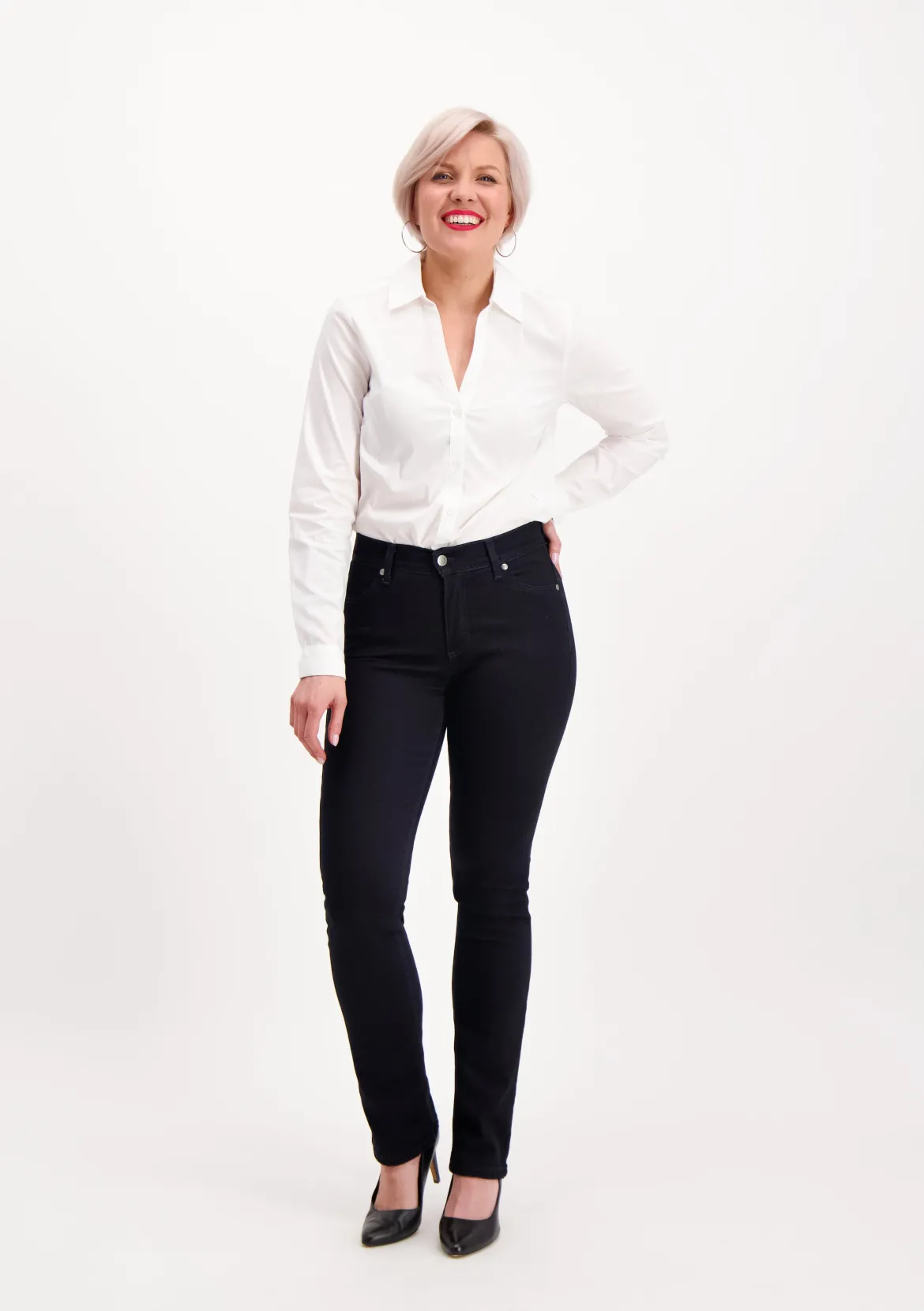 Very Nice Naisten Farkut, Emily 8411 Straight Fit Indigo