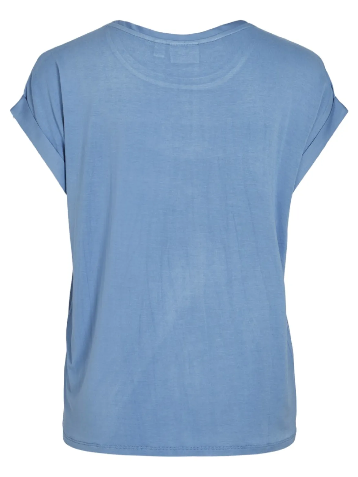 Vila lyhythihainen toppi, VIELLETTE S/S SATIN TOP Blissful Blue