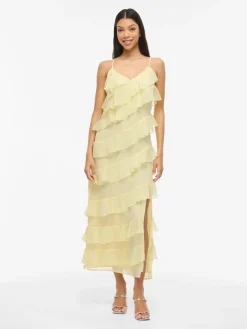 Vila mekko Viluna Strap Ankle Dress, pastellinkeltainen