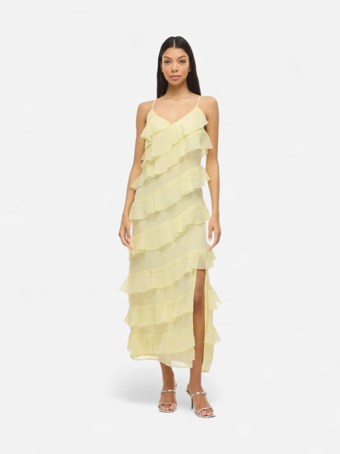 Vila mekko Viluna Strap Ankle Dress, pastellinkeltainen
