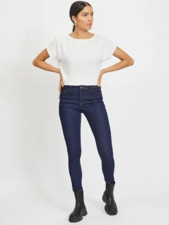 Vila Naisten Farkut, Skinnie Gy Rw Skinny Jeans Tummansininen