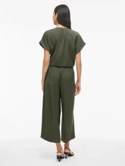 Vila naisten housut, VIMARLEE HW WIDE CULOTTE PANTS Deep Depths