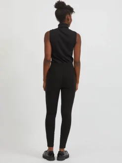 Vila Naisten Leggingsit VILAURA LOU LEGGINGS Musta