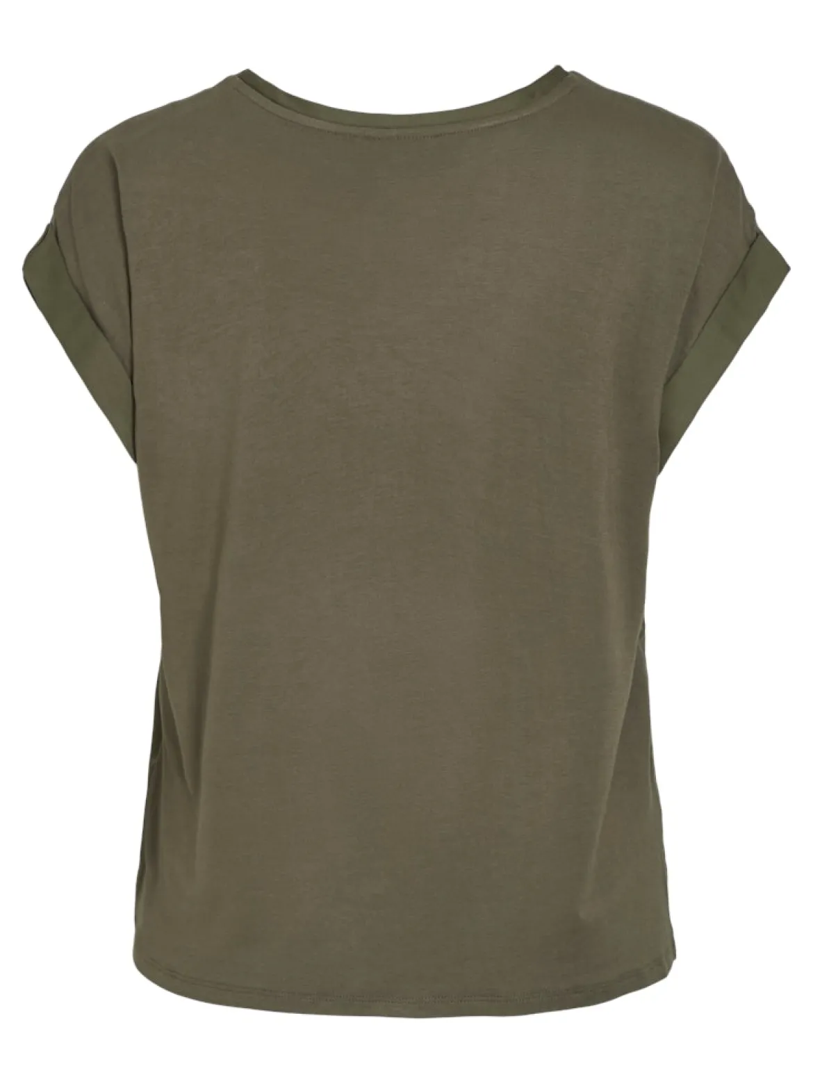 Vila naisten lyhythihainen toppi K-Viellette S/S Satin Top - NOOS, Dusty Olive