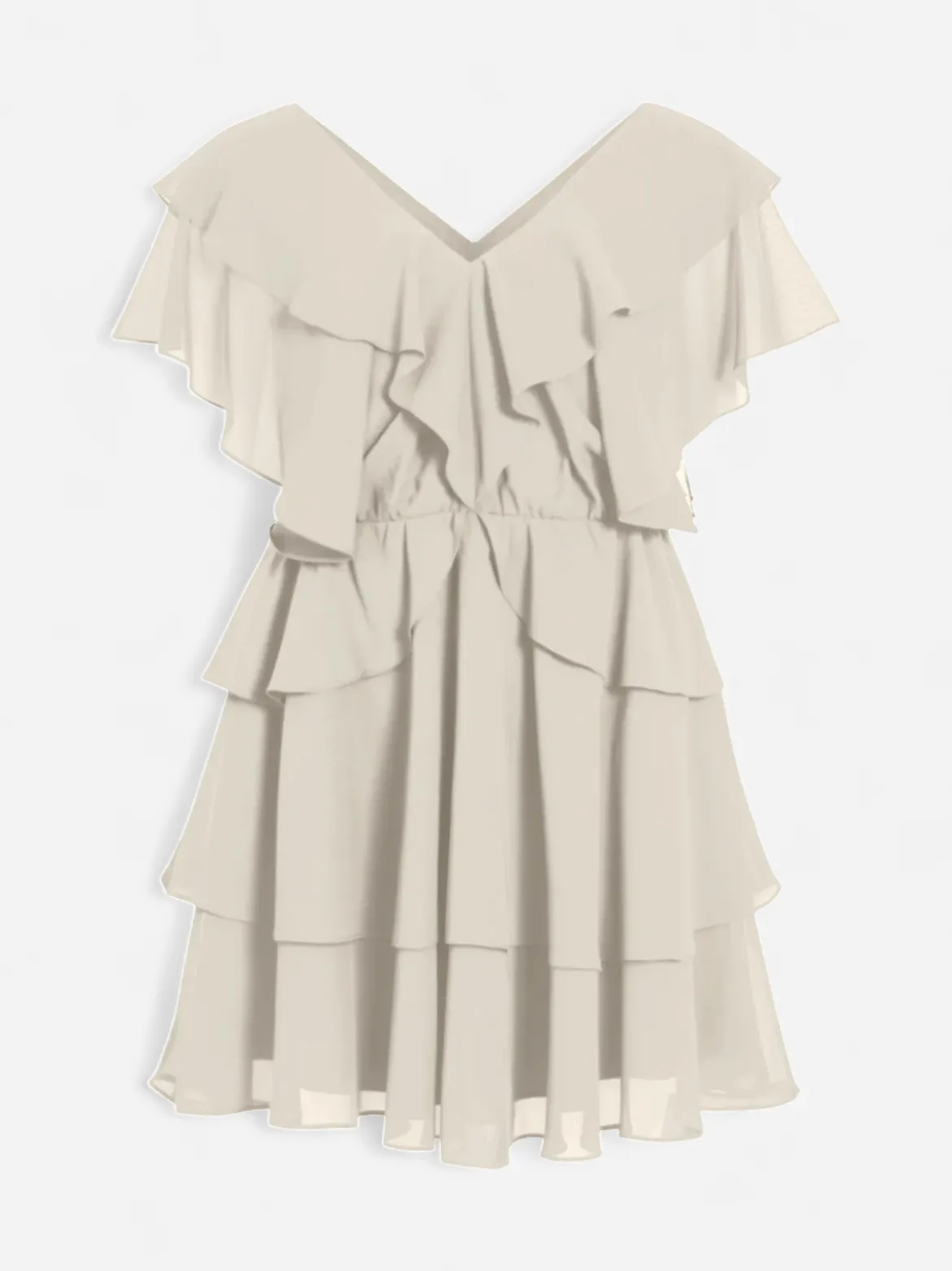 Vila naisten mekko Vifalia Short Sleeved Short Dress, Birch