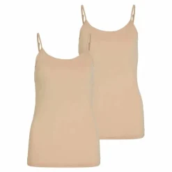 Vila Naisten Narutoppi VISURFACE STRAP TOP NEW Beige