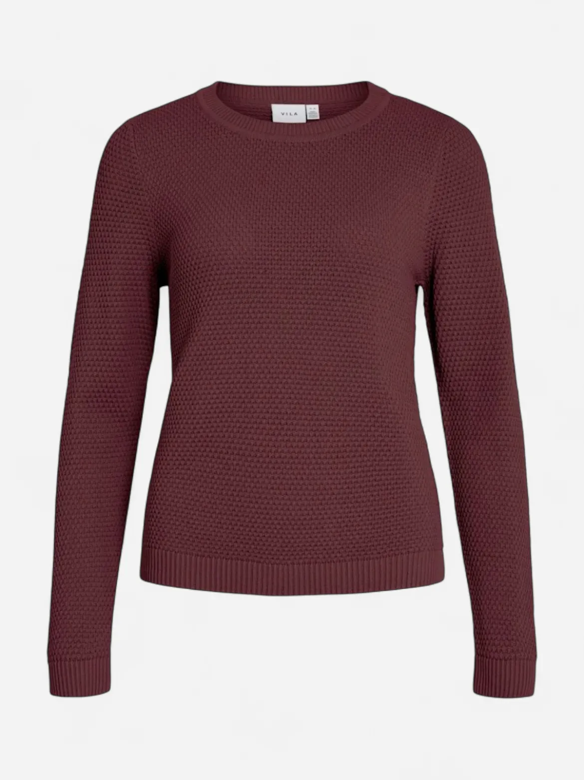 Vila naisten neulepusero Vidalo O-Neck L/S Knit Top, Port Royale