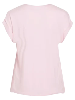 Vila naisten paita Viellette S/S Satin Top, Cherry Blossom