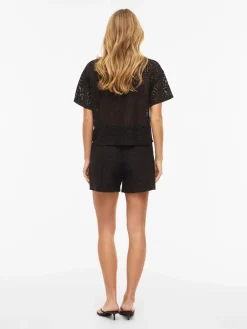 Vila naisten shortsit Vimerinda Hw Shorts/Vol/1, musta