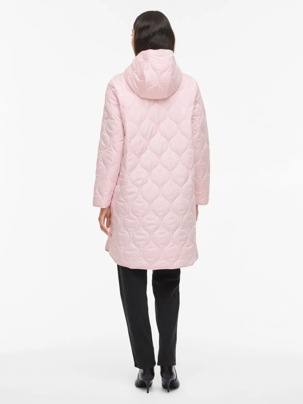 Vila naisten takki VIQUILA L/S Hooded Onion Coat, Ballerina