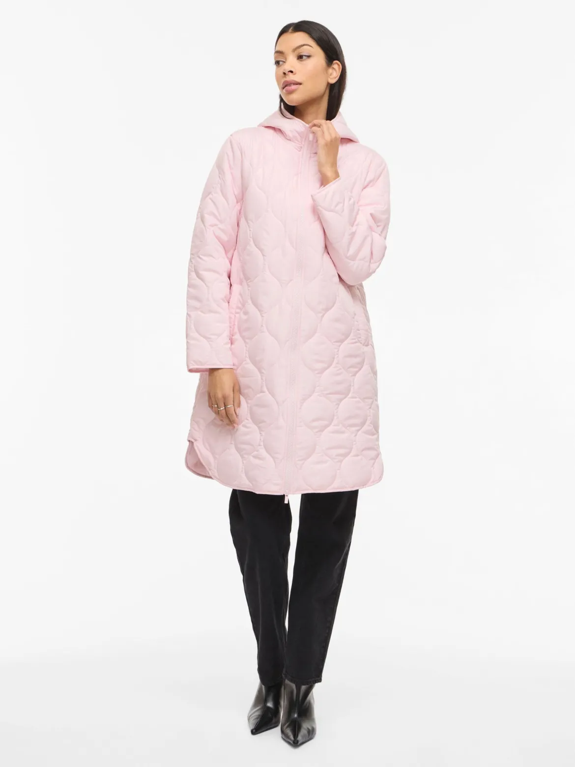 Vila naisten takki VIQUILA L/S Hooded Onion Coat, Ballerina