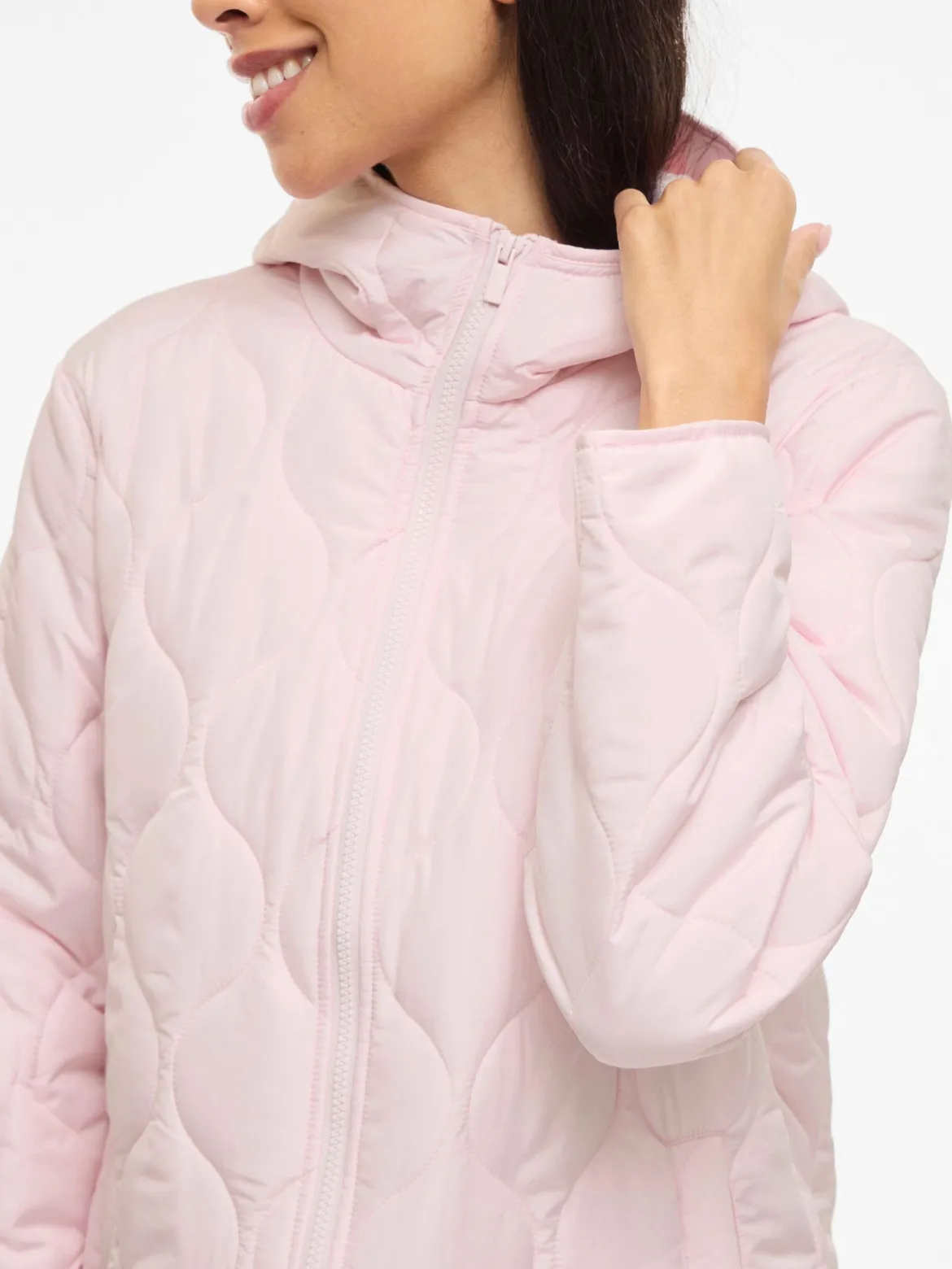 Vila naisten takki VIQUILA L/S Hooded Onion Coat, Ballerina