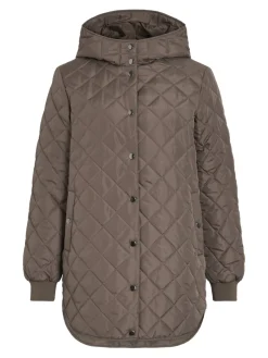 Vila naisten tikkitakit Vitate L/S Hooded Jacket, Falcon