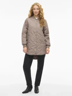 Vila naisten tikkitakki VITate Quilt Jacket, Taupe Gray