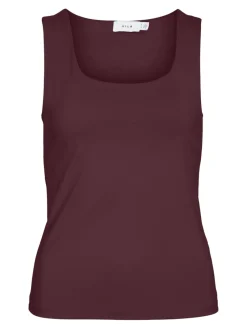 Vila naisten toppi Vikenza O-Neck S/L Tank Top, Port Royale