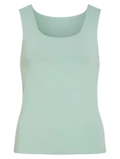 Vila naisten toppi Vikenza U-Neck S/L, Blue Surf