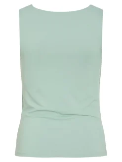 Vila naisten toppi Vikenza U-Neck S/L, Blue Surf