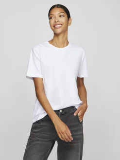 Vila naisten t-paita Vinora S/S T-Shirt, valkoinen