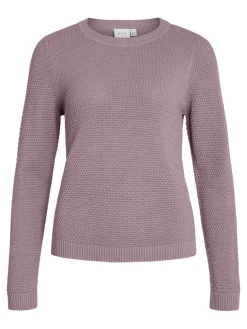 Vila neule, VIDALO O-NECK L/S KNIT TOP Toadstool