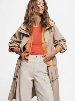 Vila pitkä parkatakki, VISILIANA LONG PARKA JACKET Vaalea Beige