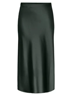 Y.A.S hame, YASPELLA HW MIDI SKIRT Tummanvihreä