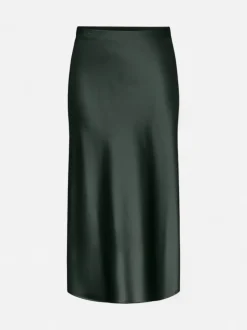 Y.A.S hame, YASPELLA HW MIDI SKIRT Tummanvihreä