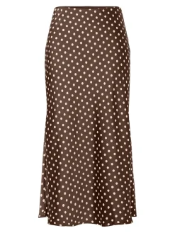 Y.A.S hame, YASPELLA HW MIDI SKIRT S. NOOS Pinecone Small Ecru dots