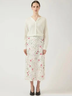Y.A.S hame YASPella HW Midi Skirt S. Noos, Pristine Botalia