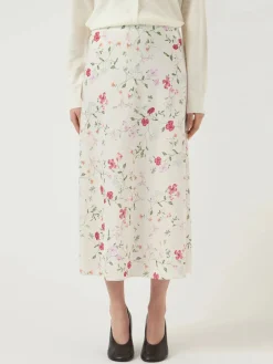 Y.A.S hame YASPella HW Midi Skirt S. Noos, Pristine Botalia
