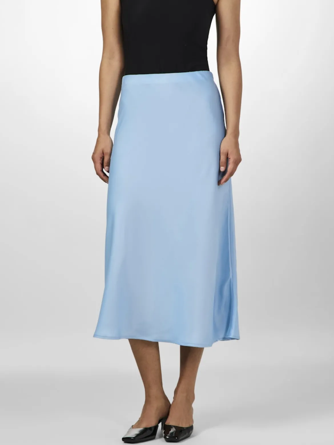 Y.A.S hame, YASPELLA HW MIDI SKIRT Vaaleansininen