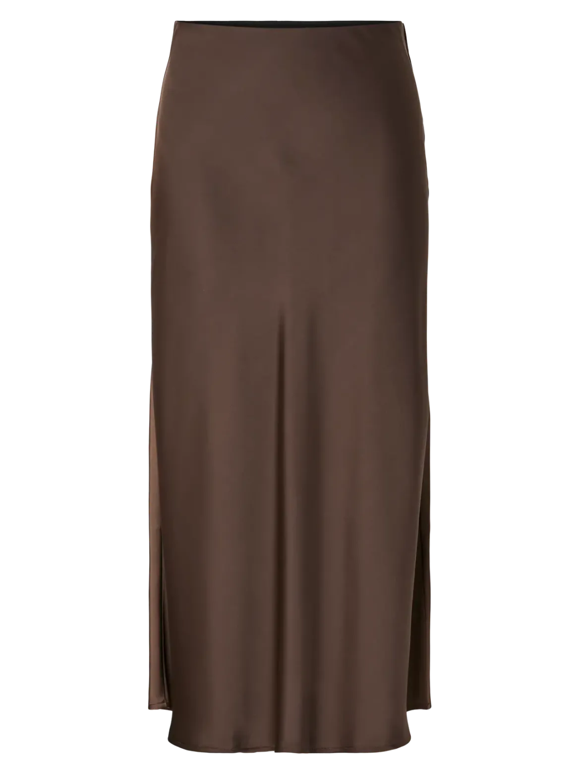Y.A.S hame, YASPELLA HW MIDI SKIRT Chocolate Brown