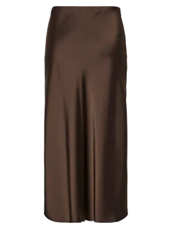 Y.A.S hame, YASPELLA HW MIDI SKIRT Chocolate Brown