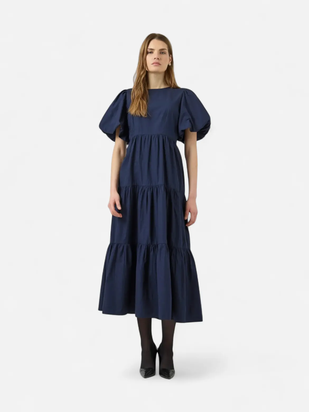 Y.A.S mekko YASColea SS Ankle Dress S, Navy Blazer
