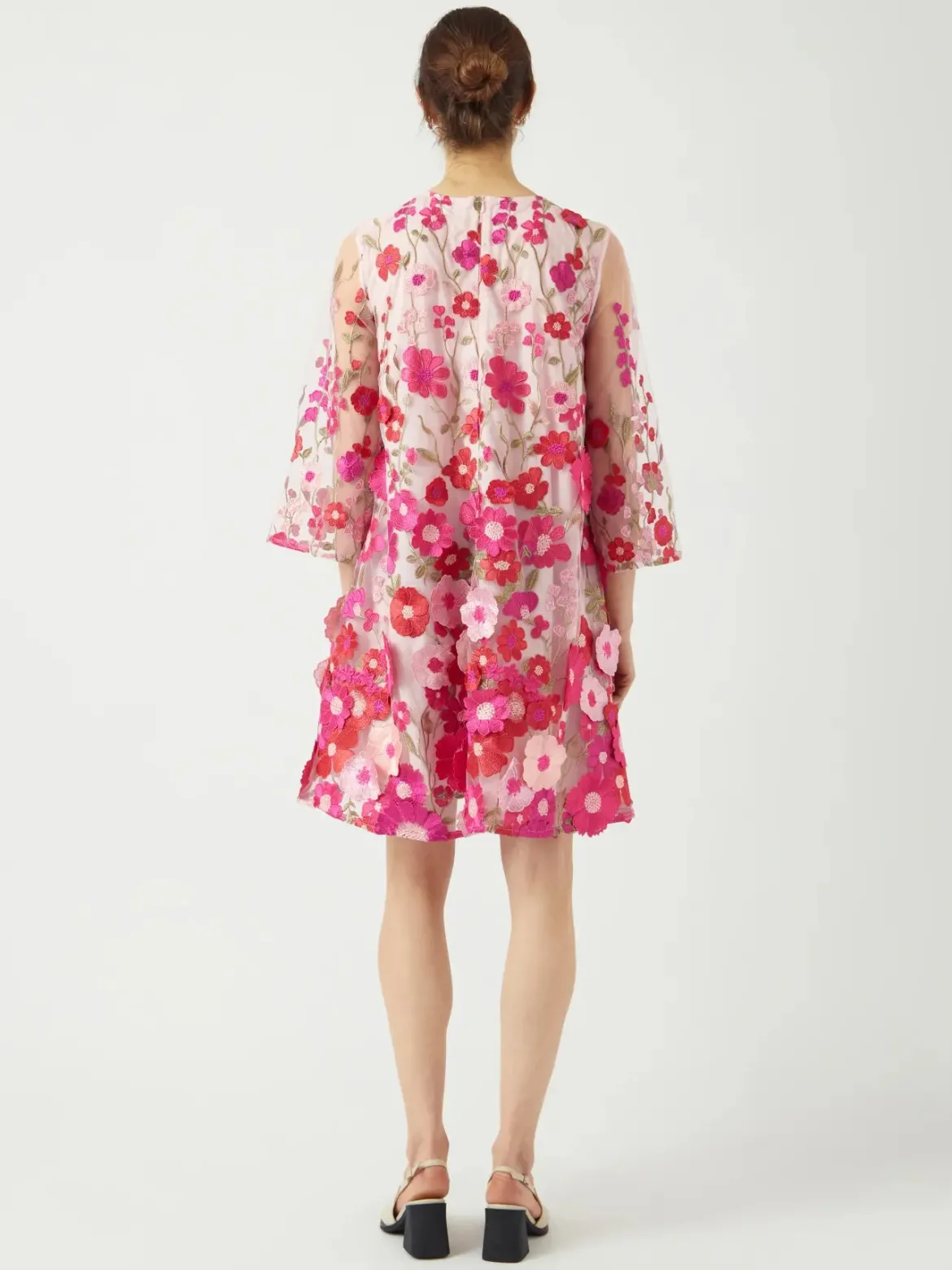 Y.A.S mekko YASFlowering 3/4 Dress, pinkki kuosi