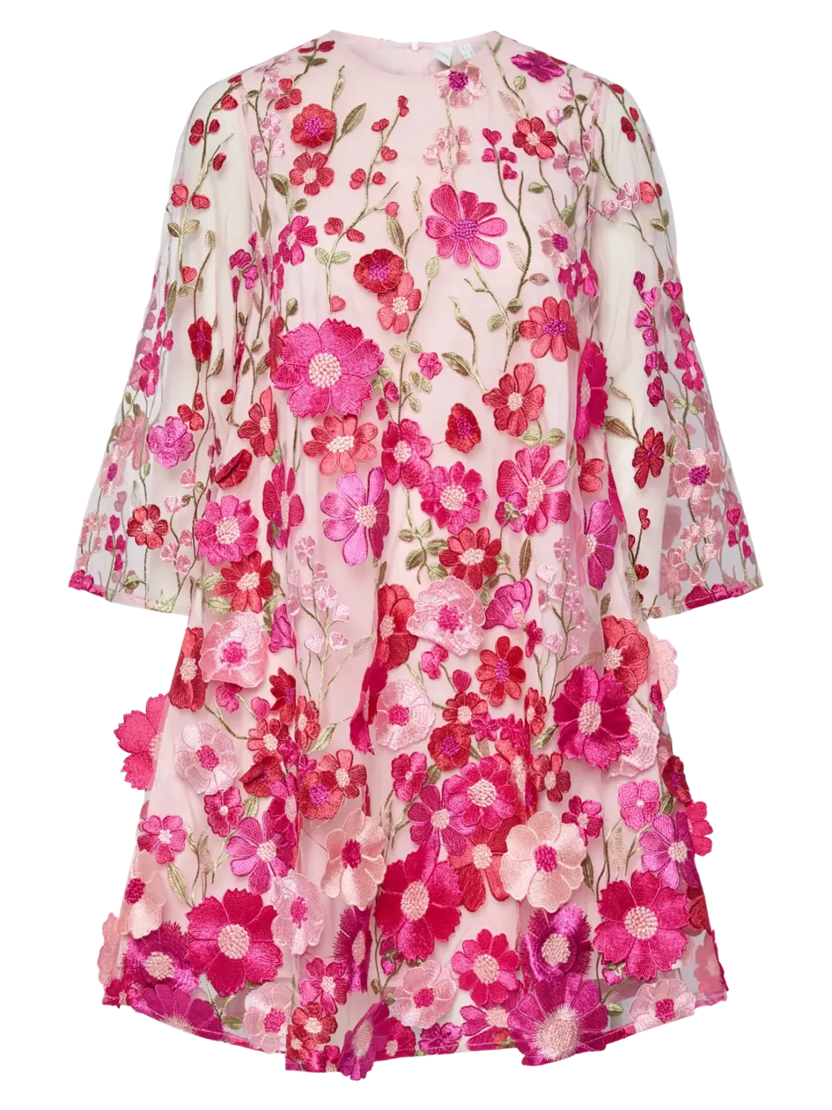 Y.A.S mekko YASFlowering 3/4 Dress, pinkki kuosi