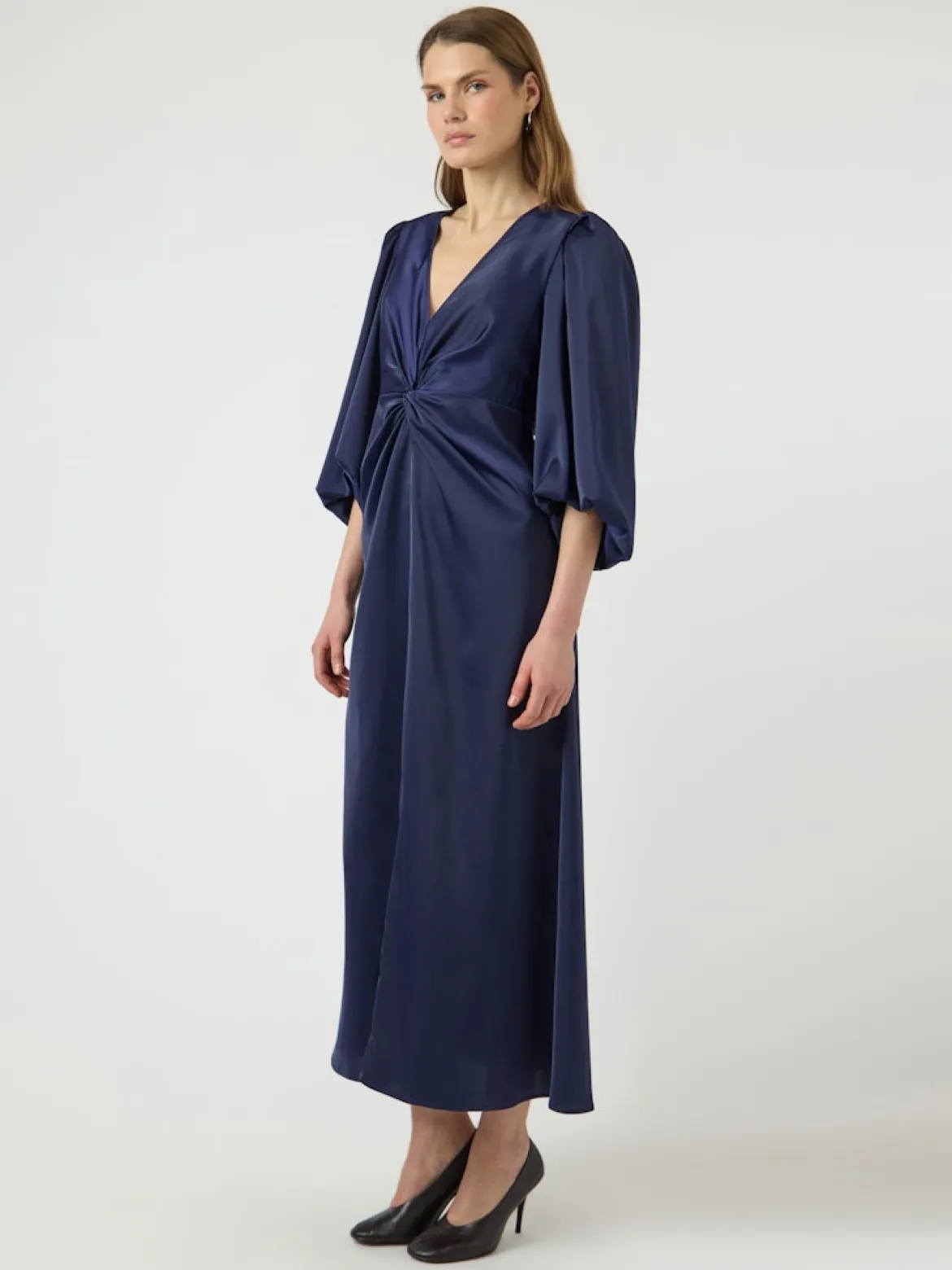 Y.A.S mekko YASThea LS Long Dress S. Noos, Evening Blue