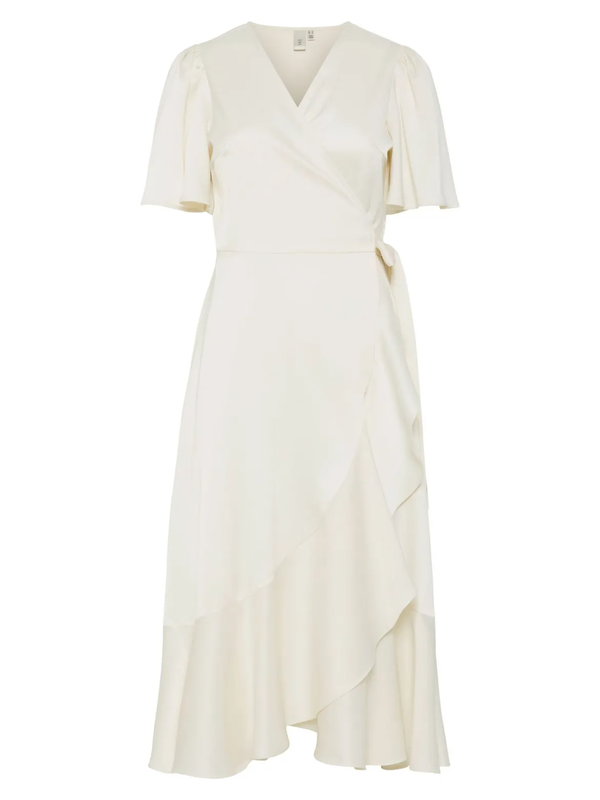 Y.A.S mekko YASTHEA 2/4 MIDI WRAP DRESS S. NOOS, Gardenia