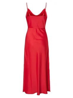 Y.A.S mekko YASThea Strap Long Dress S. Noos, Poinsettia