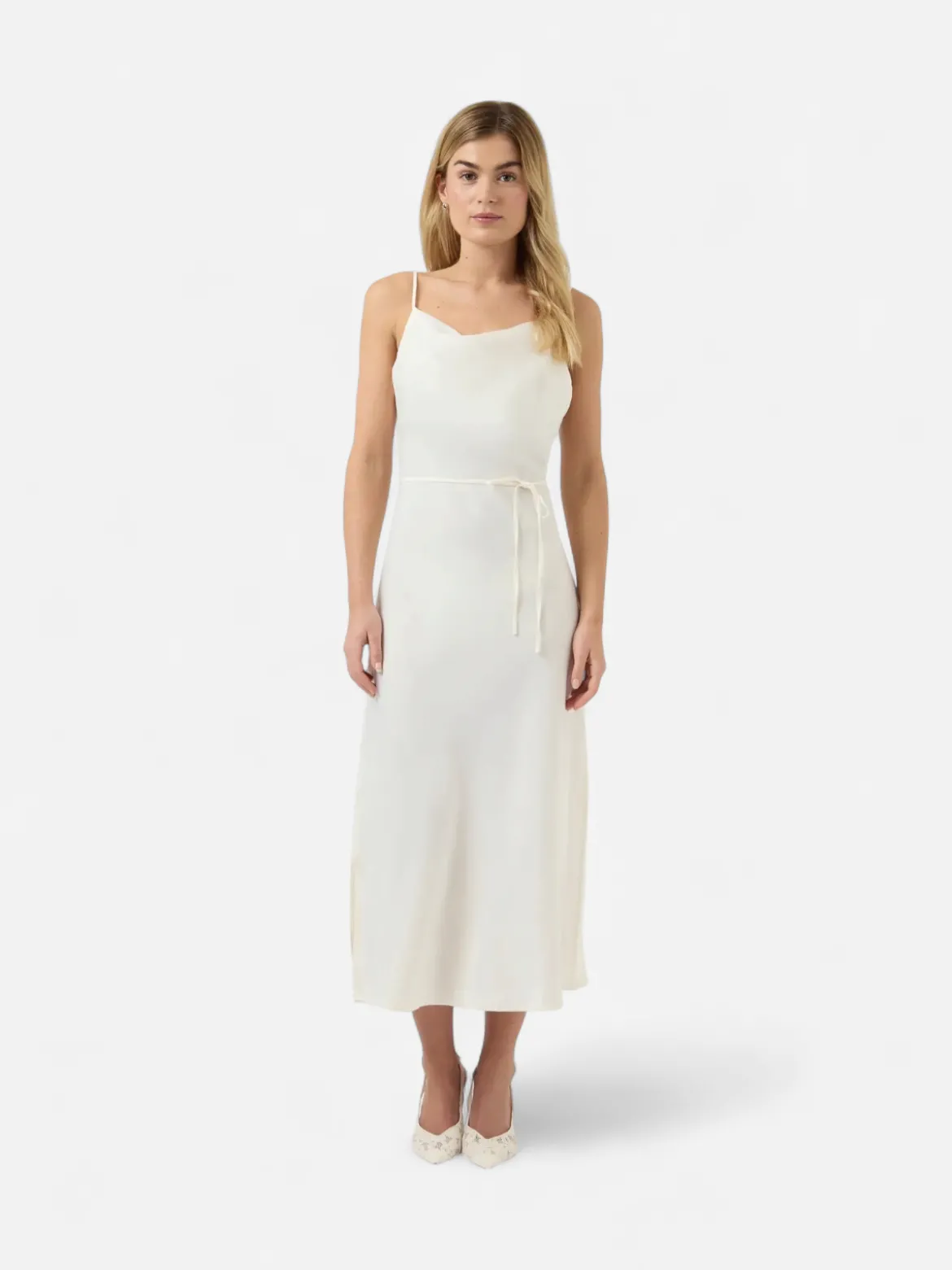 Y.A.S mekko YASTHEA Strap Long Dress, Gardenia
