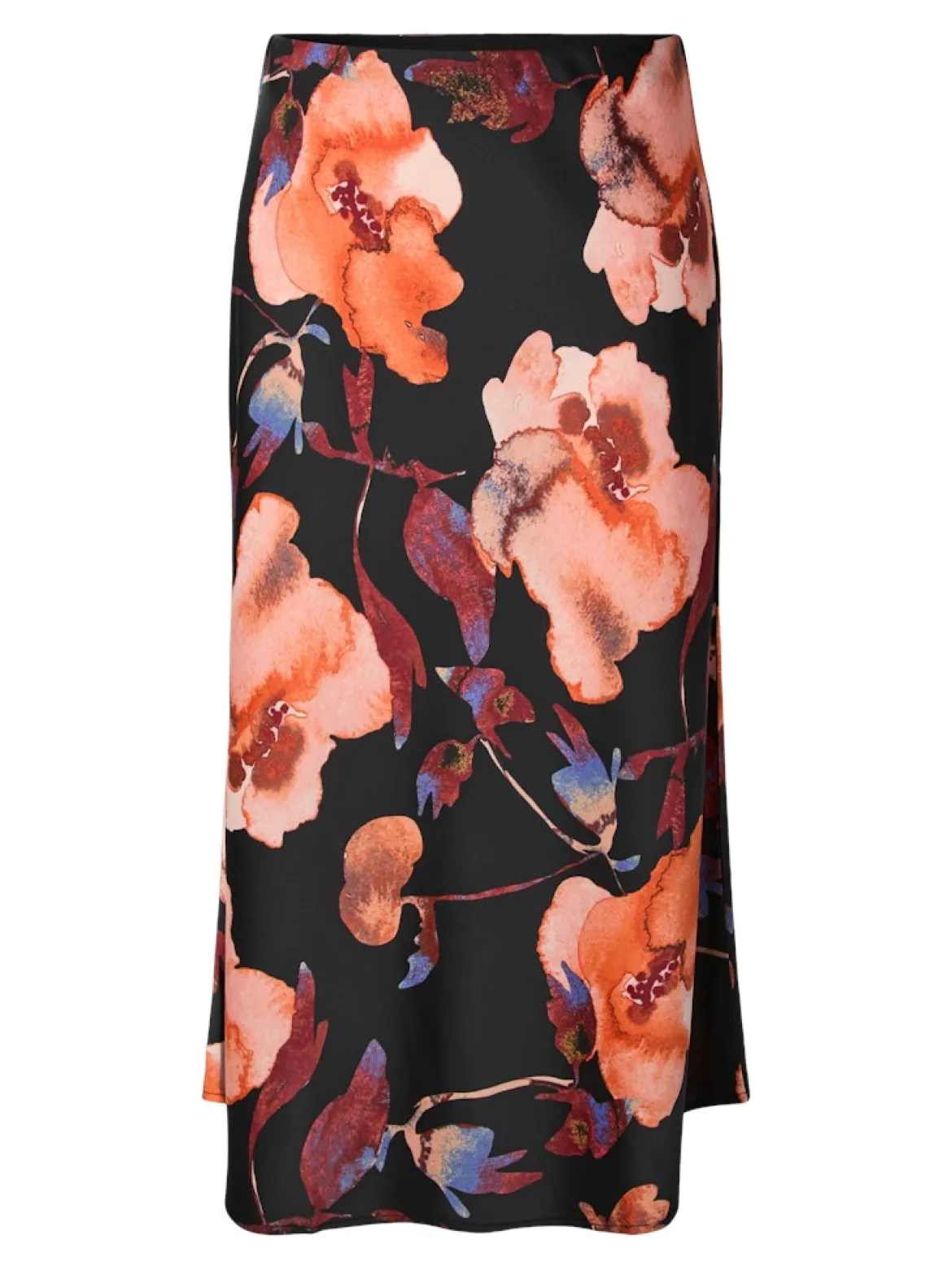 Y.A.S naisten hame YASPELLA HW MIDI SKIRT S. NOOS, Black Pilana